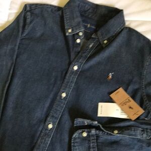 Polo Ralph Lauren ladies 100% cotton denim shirt. New with tags.